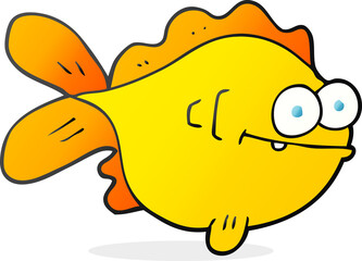 freehand drawn cartoon fish