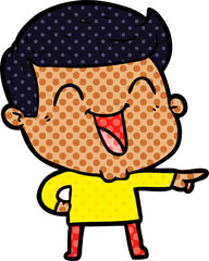 cartoon man laughing