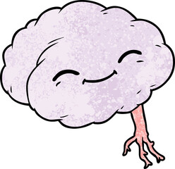 cartoon happy brain