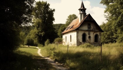 View of the churches from above. Holy churches. God's house. Inside the churches. Generative Ai