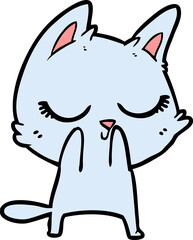 calm cartoon cat