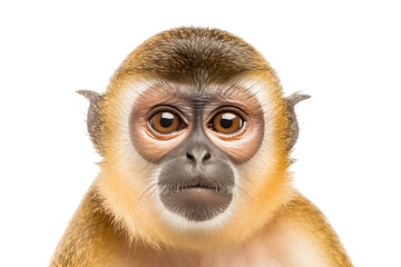 close up of a baboon  isolated on transparent background. genarative ai