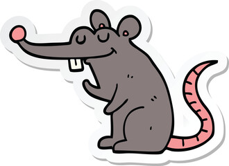 sticker of a cartoon rat