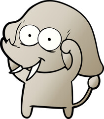 Obraz premium happy cartoon elephant