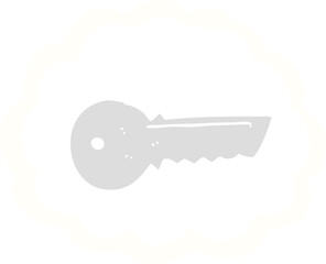 flat color illustration of door key