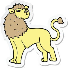 sticker of a cartoon lion