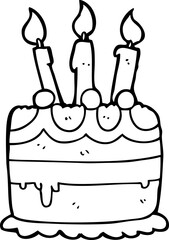 cartoon birthday cake