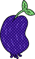 freehand drawn cartoon of a sprouting bean