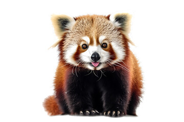 red panda  isolated on transparent background. genarative ai