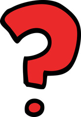 cartoon doodle question mark