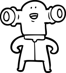 friendly cartoon alien