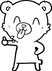 rude cartoon bear