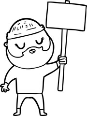 cartoon man with beard