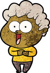 cartoon happy man