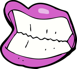 cartoon grinning mouth