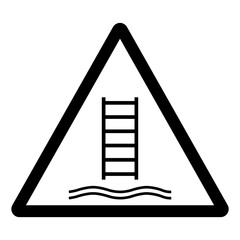 Embarkation ladder Symbol Sign, Vector Illustration, Isolate On White Background Label .EPS10