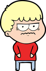 cartoon annoyed man