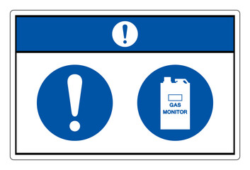 Notice Carbon Monoxide Gas Monitor Symbol Sign, Vector Illustration, Isolate On White Background Label. EPS10