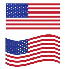 Icono de la bandera americana. Vector