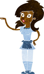 cartoon pretty waitress