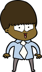 cartoon happy boy
