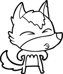 cartoon wolf whistling