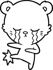 crying cartoon polarbear