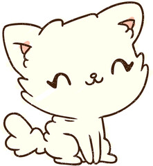 Cute Cat Chalk Drawing