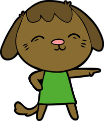 happy cartoon dog