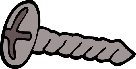cartoon doodle metal screw
