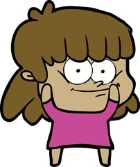 cartoon smiling woman