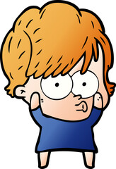 cartoon woman