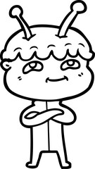 friendly cartoon spaceman