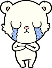 crying polar bear cartoon