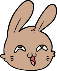 cartoon happy rabbit face