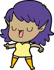 cartoon elf girl