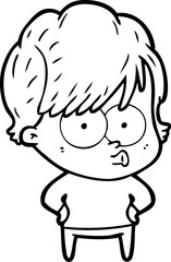 cartoon woman