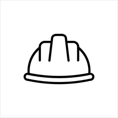 Safety helmet icon. Vector concept illustration for web design. isolated on white background.