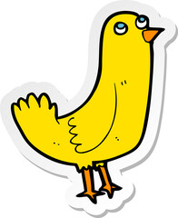 sticker of a cartoon bird