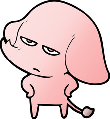 annoyed cartoon elephant