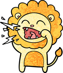 cartoon roaring lion
