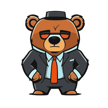 Boss Bear Stylish Businessman