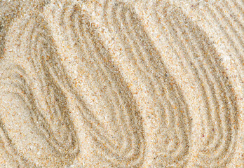 Fototapeta na wymiar Sand texture macro. Beach or dune background. Top, view, selective focus.