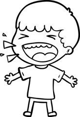 cartoon laughing man