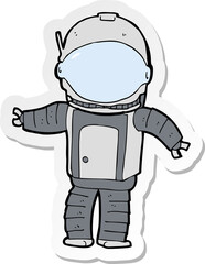 sticker of a cartoon astronaut