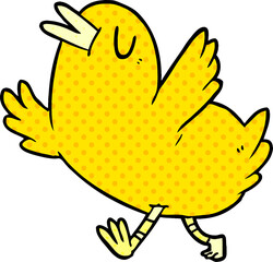 cartoon happy bird