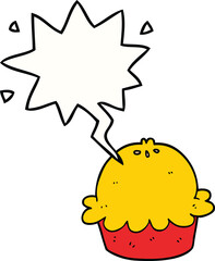cartoon pie with speech bubble