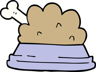 cartoon doodle pet food