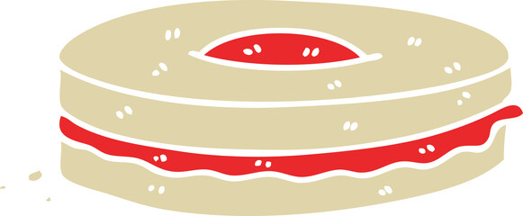 hand drawn quirky cartoon jam biscuit