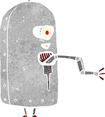 cartoon clunky old robot